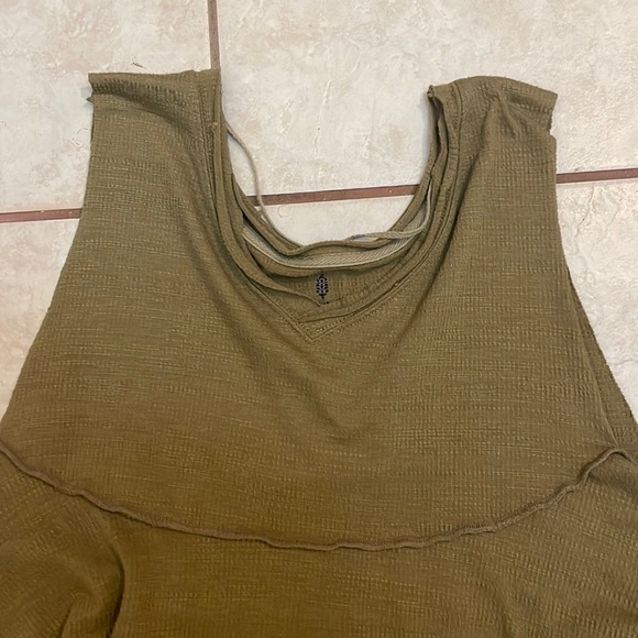 Free People Olive Green Peplum Tank - Picture 4 of 4